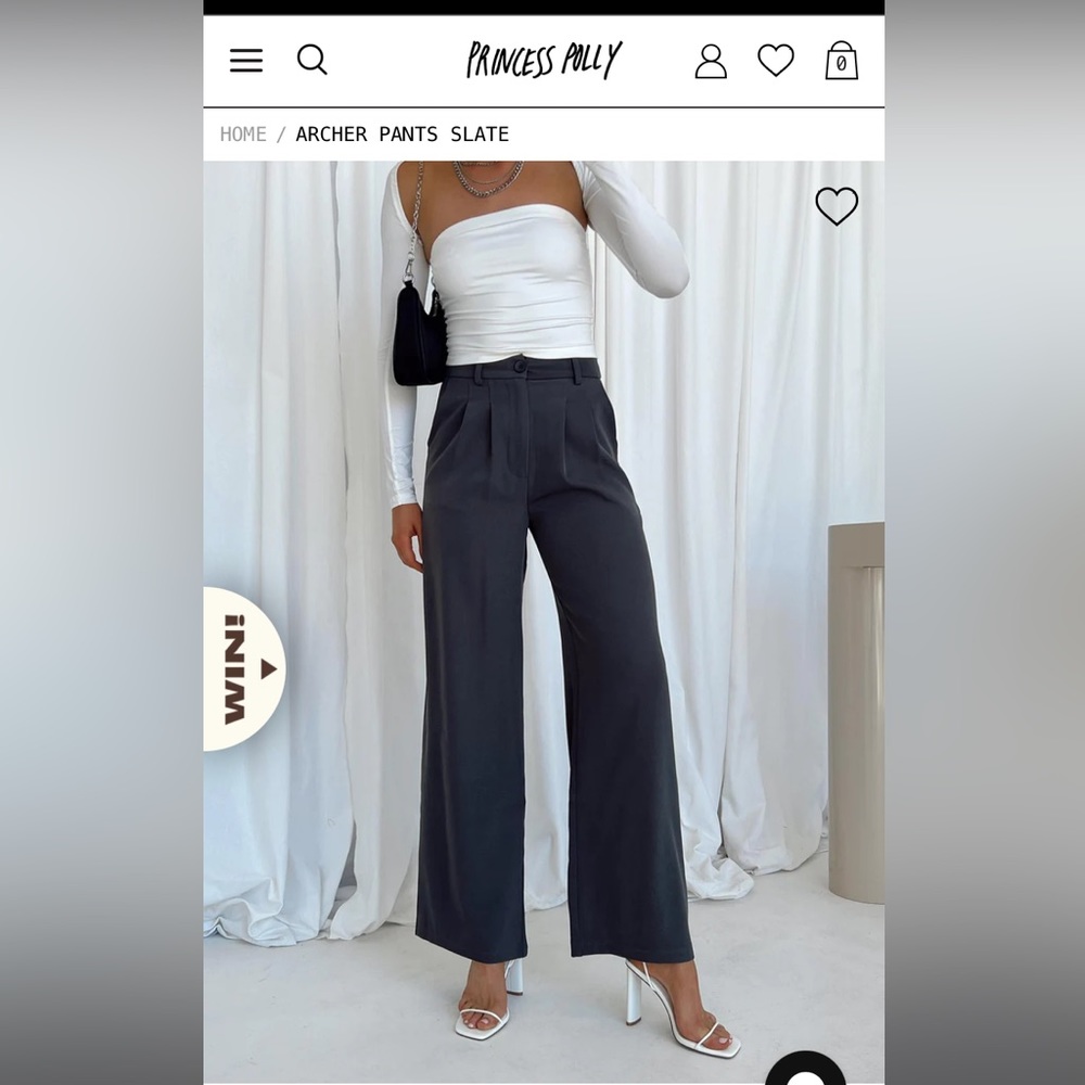 Princess Polly Slate Archer Pants